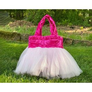 Princess Tote, Bridesmaid Bag, Fuchsia Tote Bag, Hot Pink Flower Girl Tote